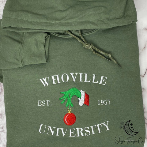 Whoville University embroidered hoodie