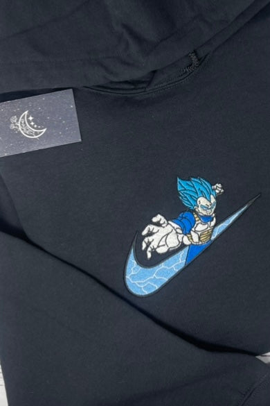 Anime Vegeta embroidered hoodie