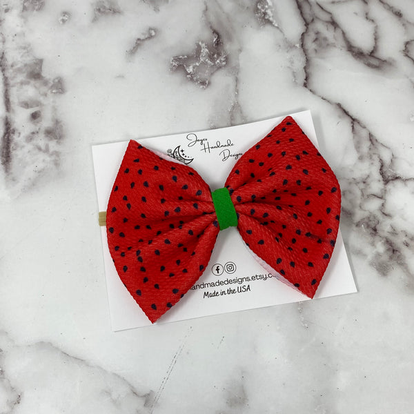 Watermelon Fabric Hair bow